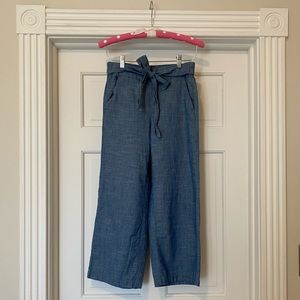 J. Crew Chambray Wide Leg Pants